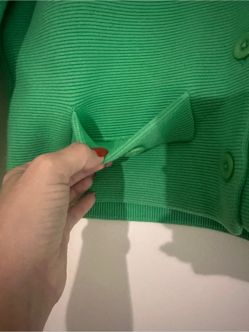 Alice + Olivia Ila Garden Green Collared Knit Jacket M